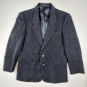 Barrington Suit Jacket Mens Size 46 Blue 2 Button Front 4 Button Sleeve Wool